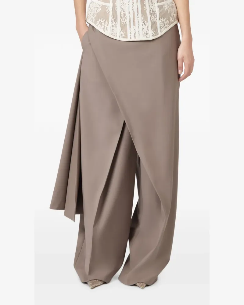 Giuseppe di Morabito Hose mit Wickeleinsatz - Braun Braun