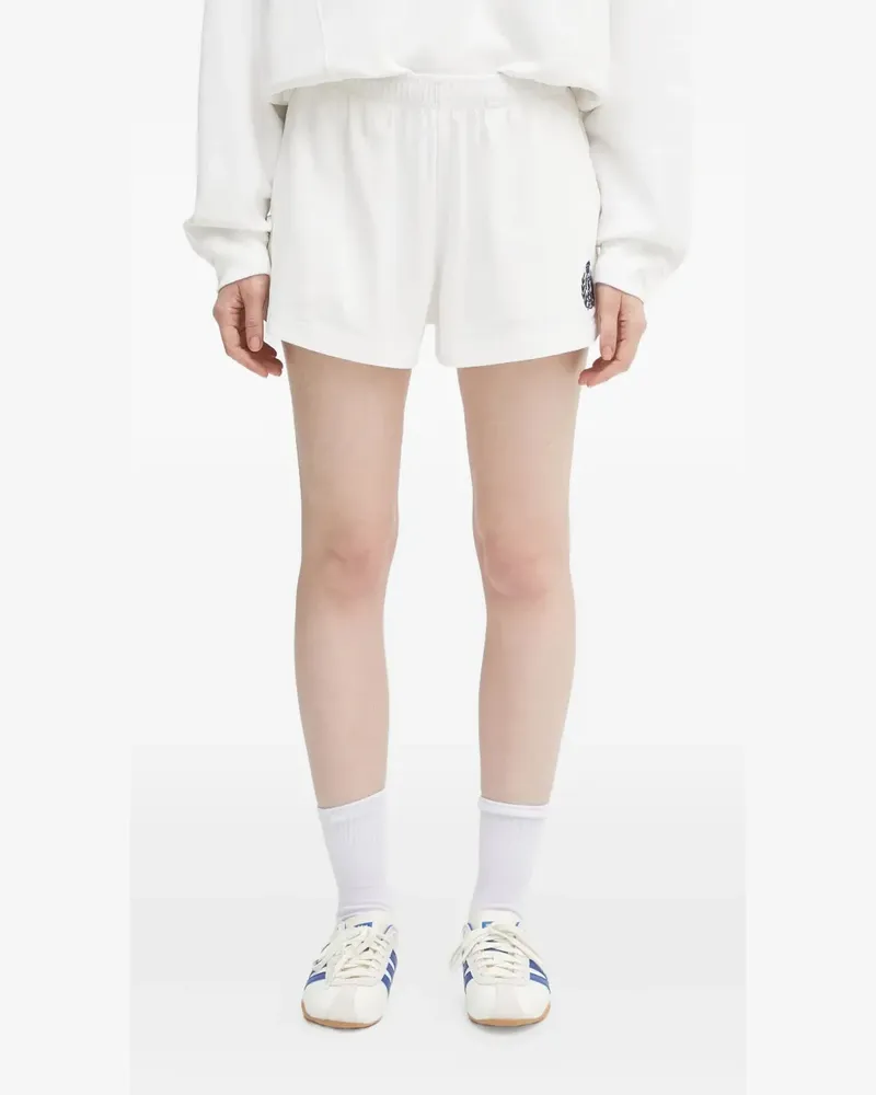 SPORTY & RICH Shorts mit Logo-Stickerei - Weiß Weiß