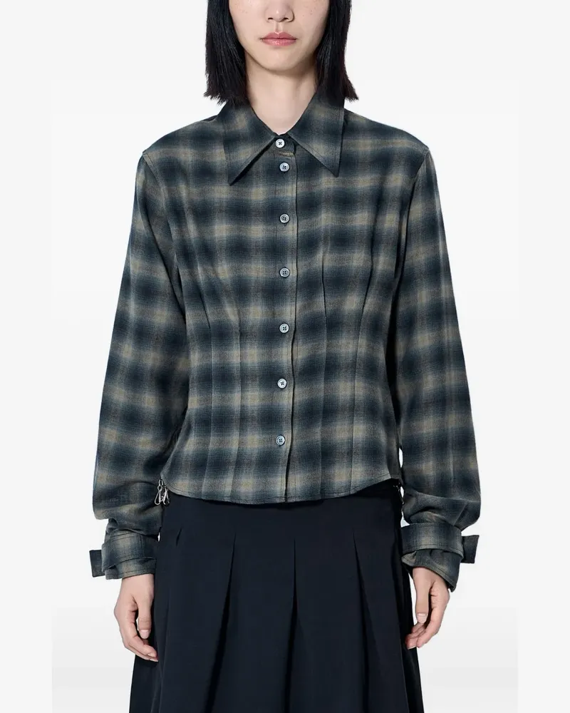 Our Legacy check-print button-down shirt - Grün Grün