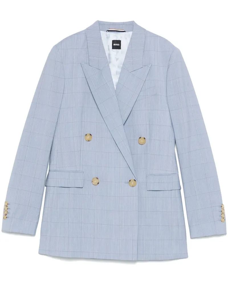 HUGO BOSS Karierter Blazer - Blau Blau