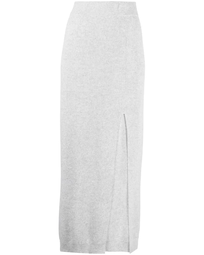 Brunello Cucinelli Gerippter Strickrock - Grau Grau
