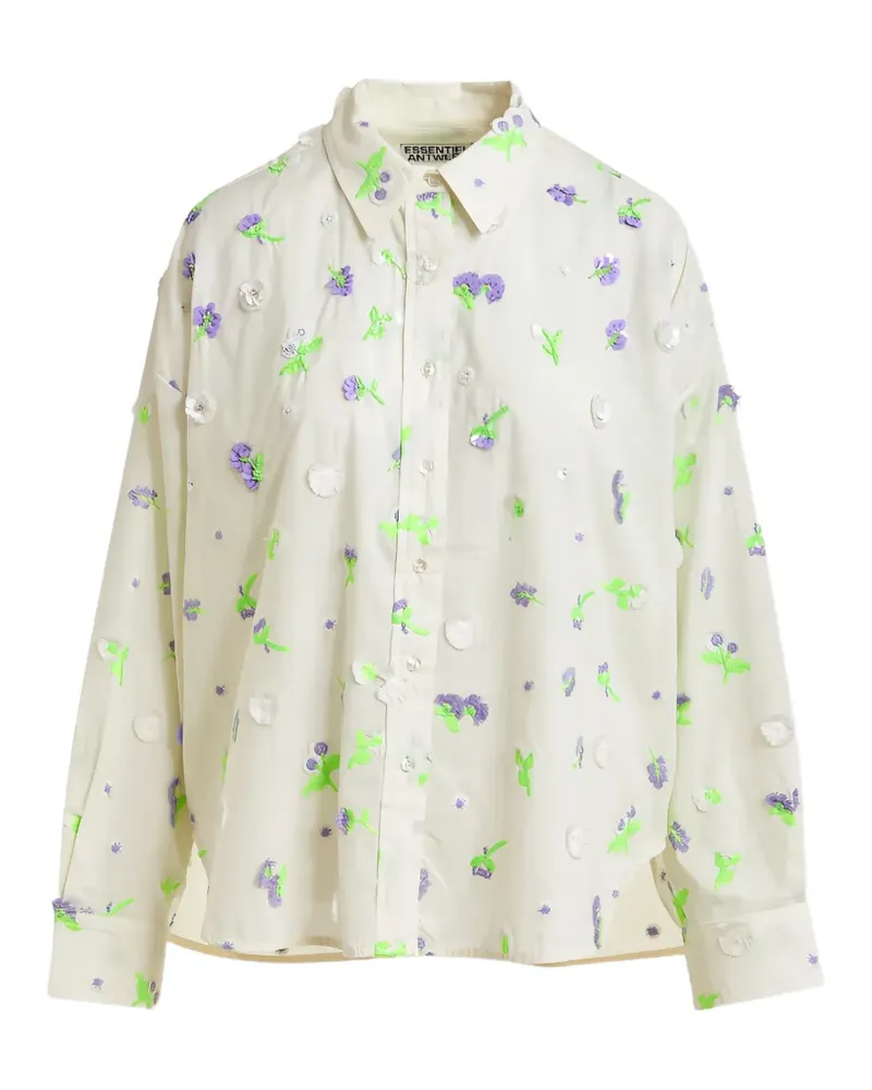 Essentiel floral embroidered shirt - Grün Grün