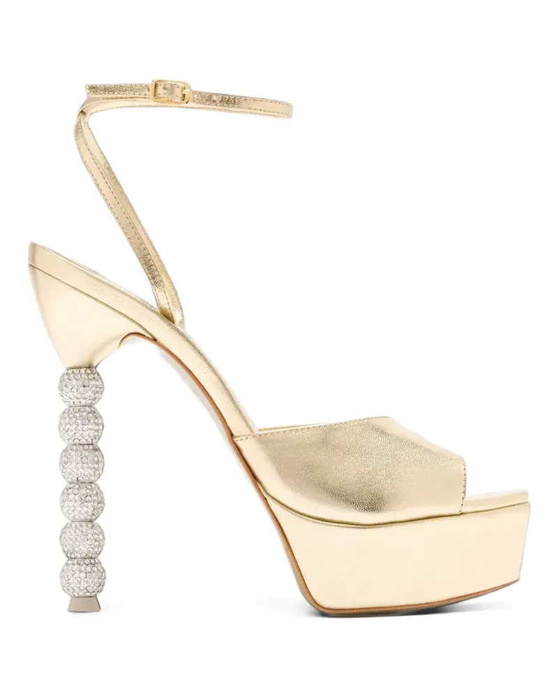 Sophia Webster Effie crystal-embellished platform sandals - Gold Gold