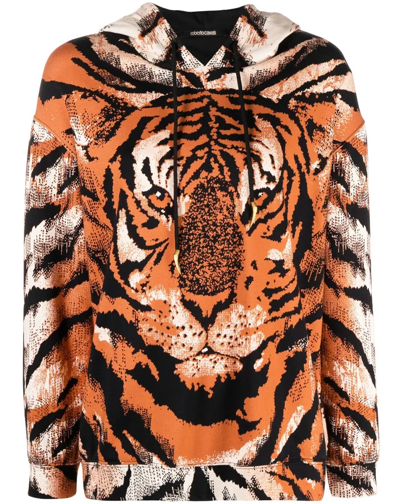 Roberto Cavalli Hoodie mit Logo - Orange Orange