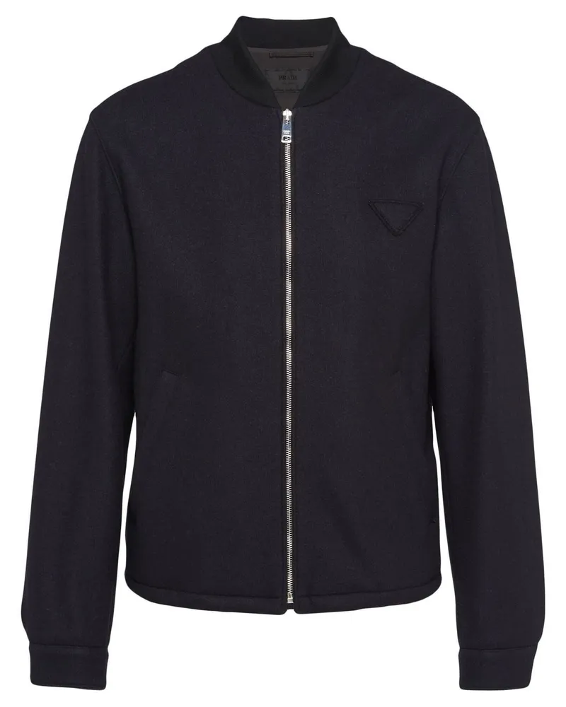 Prada Jacke mit Triangel-Logo - Schwarz Schwarz