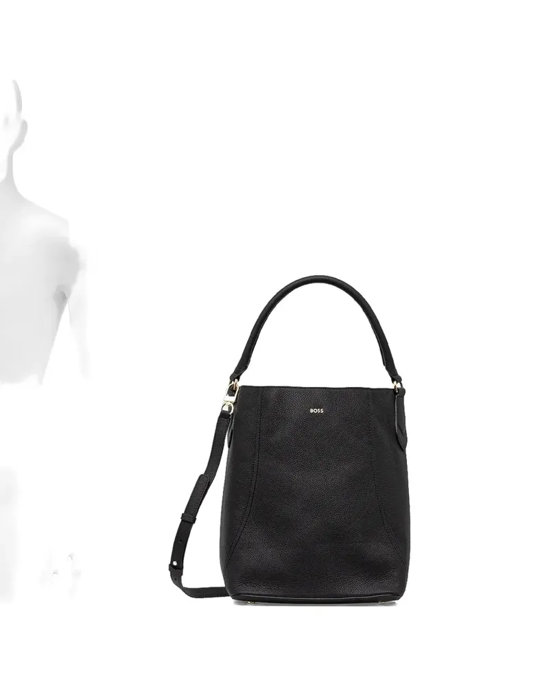 HUGO BOSS Mittelgroße Eva Beuteltasche - Schwarz Schwarz