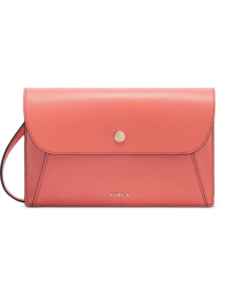 Furla Lea Clutch aus Leder mit Klappe - Rosa Rosa