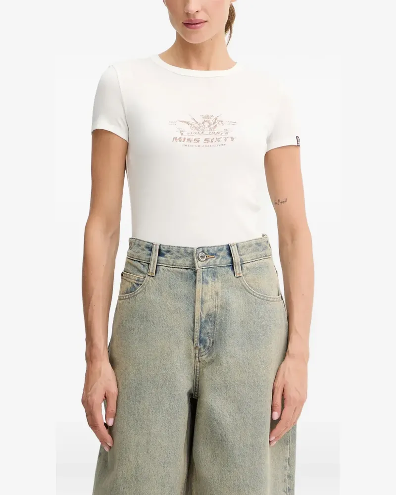 Miss Sixty print-detail T-shirt - Weiß Weiß