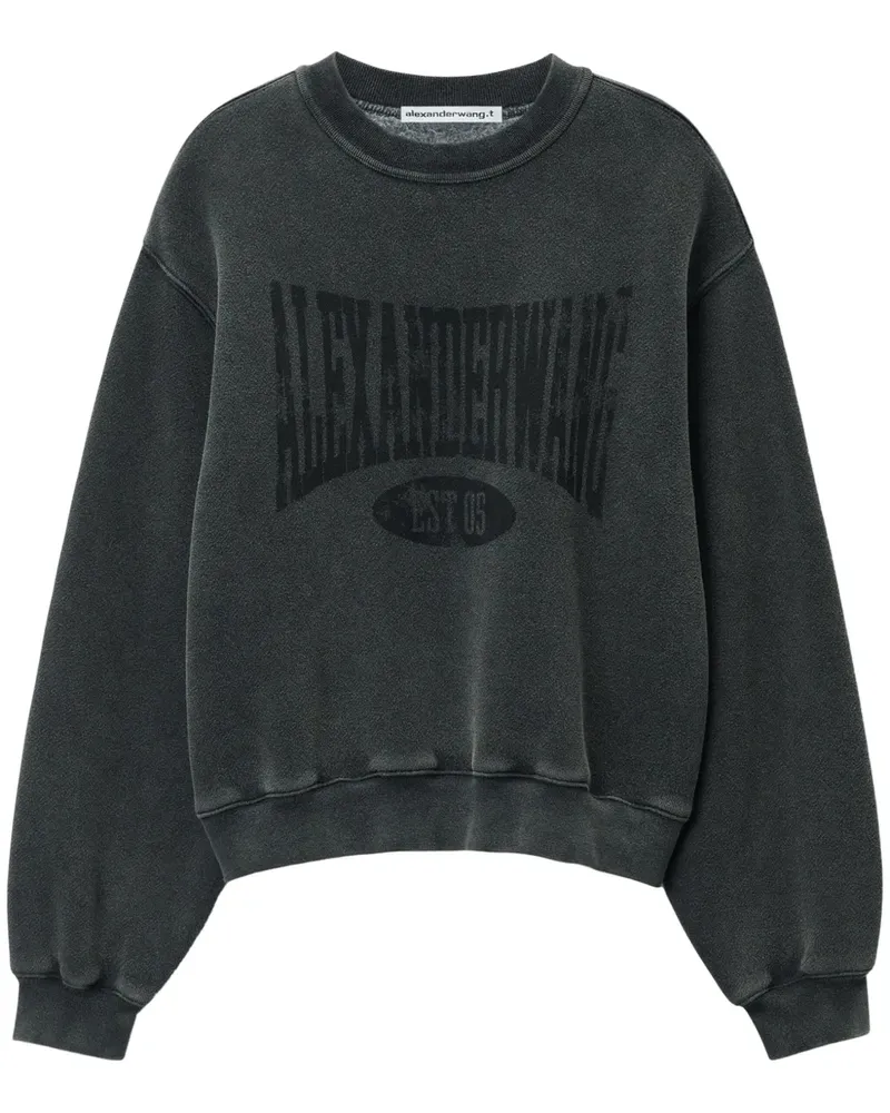 Alexander Wang Sweatshirt mit Logo-Print - Schwarz Schwarz