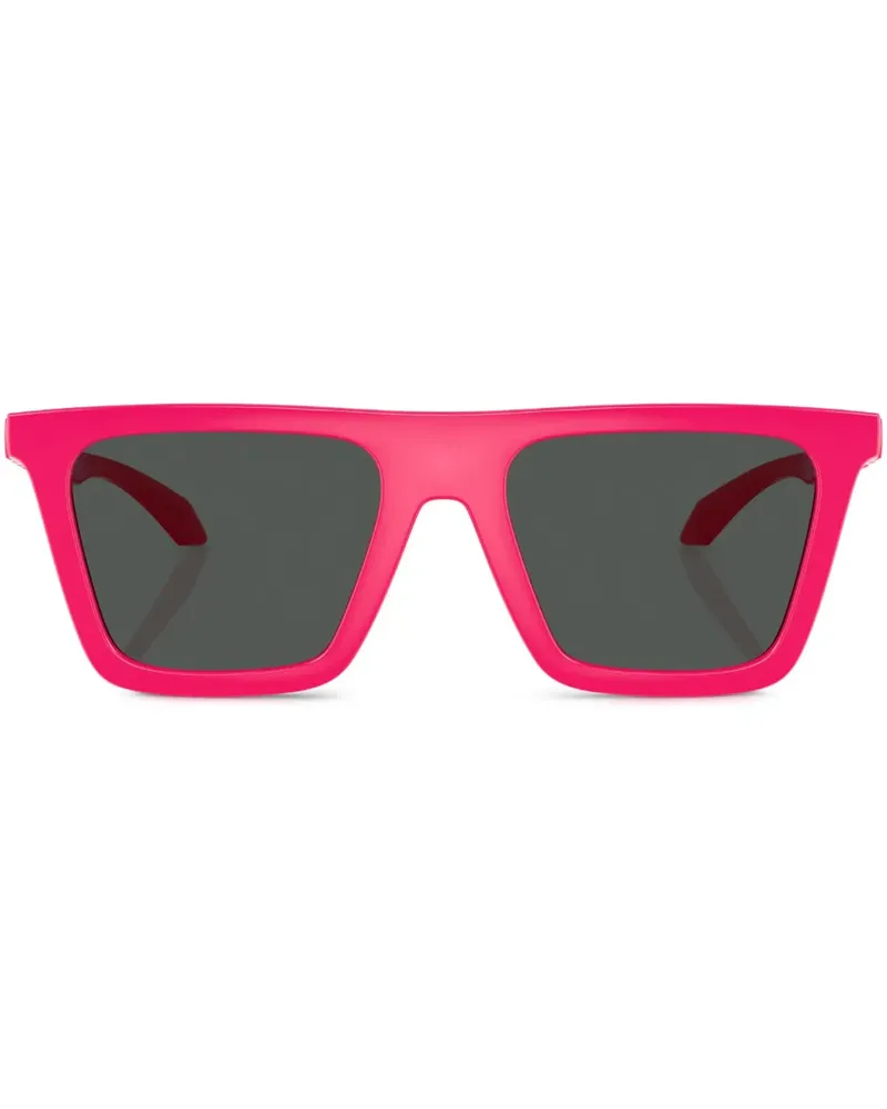 Versace Eckige Sonnenbrille mit Greca-Detail - Rosa Rosa