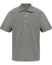 Issey Miyake Kurzärmeliges Poloshirt Grau