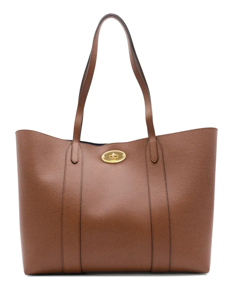 Mulberry Bayswater grained-leather tote bag - Braun Braun