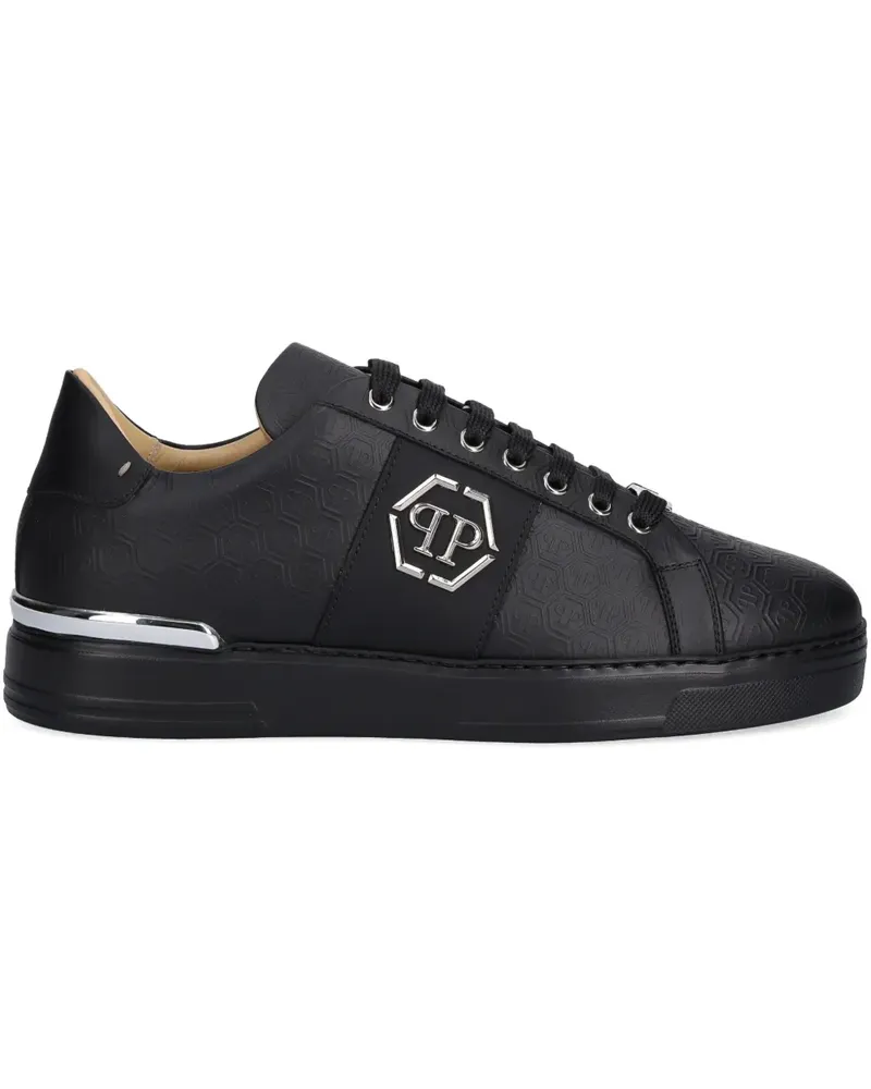 Philipp Plein Sneakers mit Logo-Prägung - Schwarz Schwarz