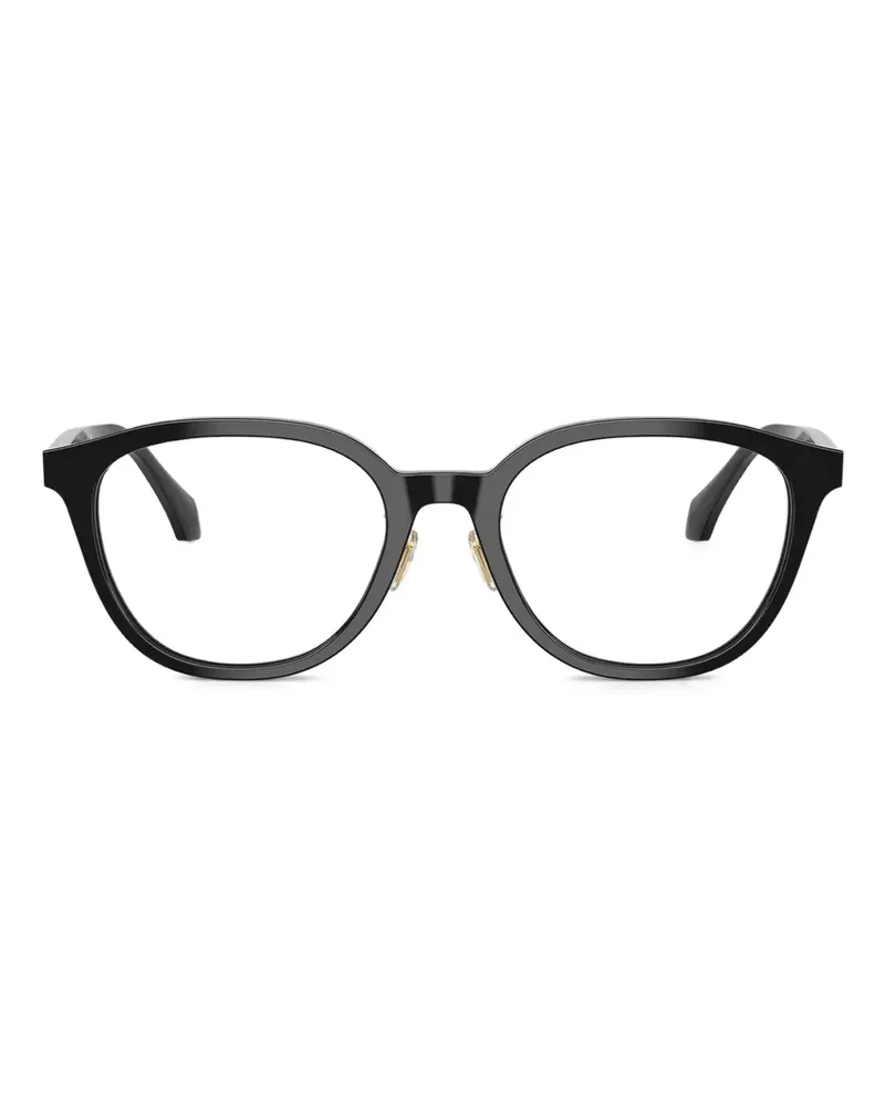 Versace Brille mit rundem Gestell - Schwarz Schwarz