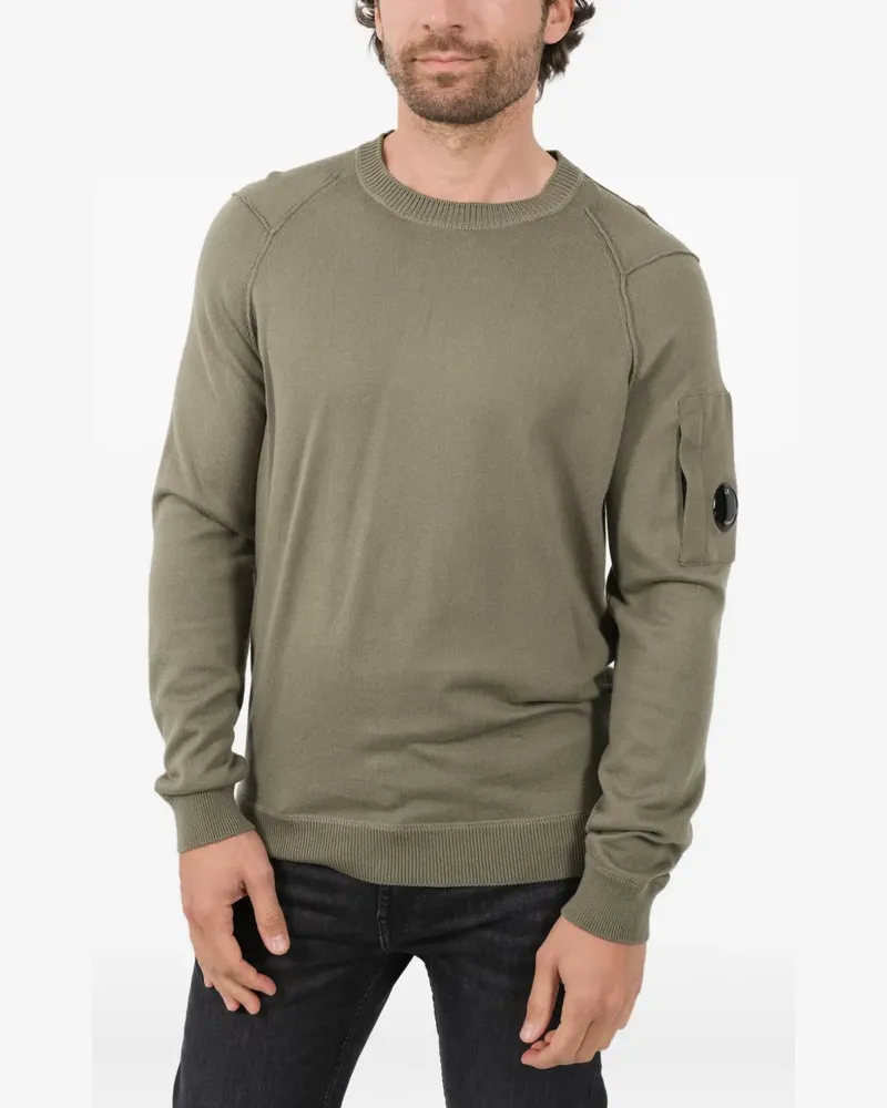 C.P. Company Rundhals-Pullover mit Ärmeltasche - Grün Grün