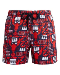 Vilebrequin Badeshorts mit Hummer-Print Rot