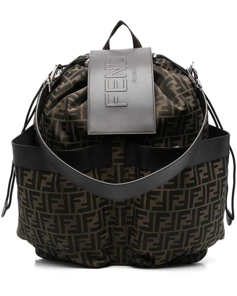 Fendi Rucksack mit Monogrammmuster - Braun Braun