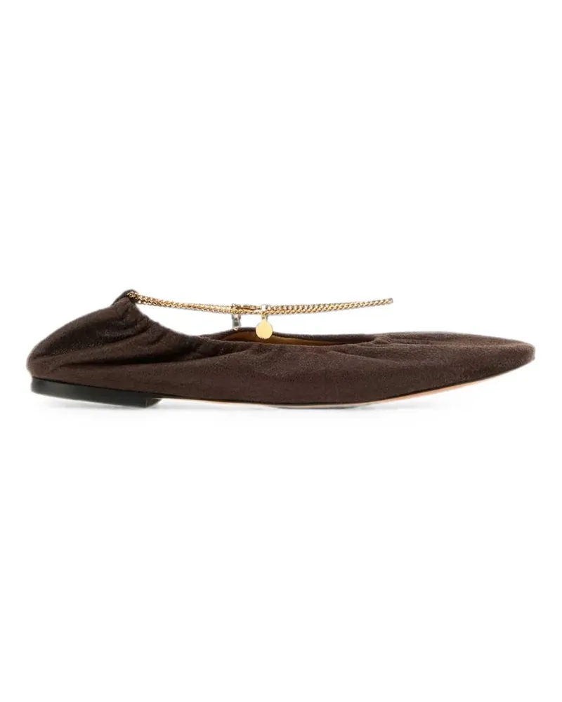 Stella McCartney Ballerinas mit Kettendetail - Braun Braun