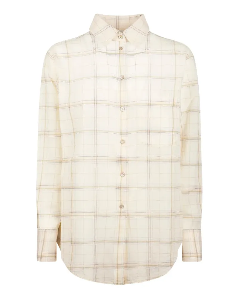 forte_forte Kariertes Hemd - Nude Nude