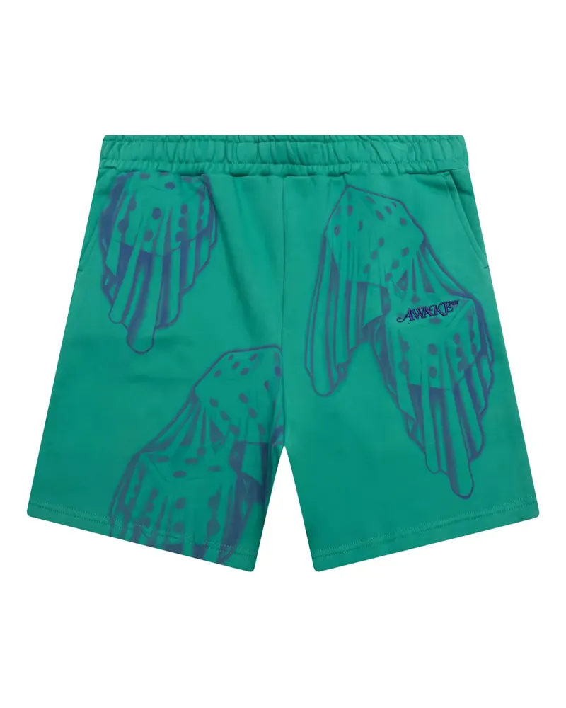 AWAKE NY Joggingshorts mit Würfel-Print - Blau Blau