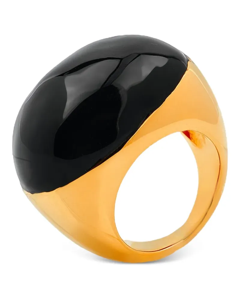 Marni cabochon-cut resin ring - Gold Gold