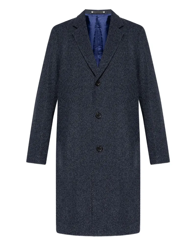 Paul Smith Geknöpfter Twill-Mantel - Blau Blau