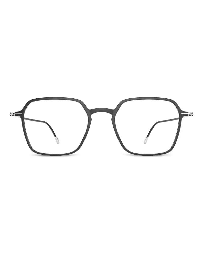 Silhouette Lite Spirit geometric-frame glasses - Schwarz Schwarz