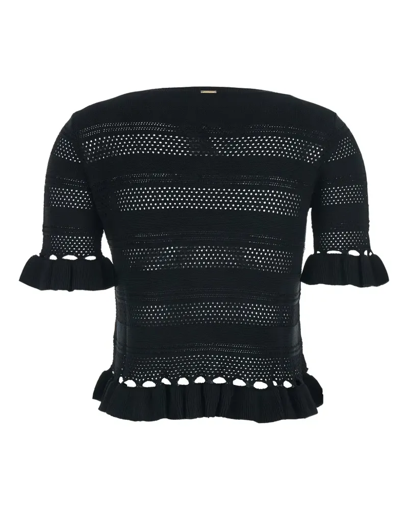 Twin-Set ruffled top - Schwarz Schwarz