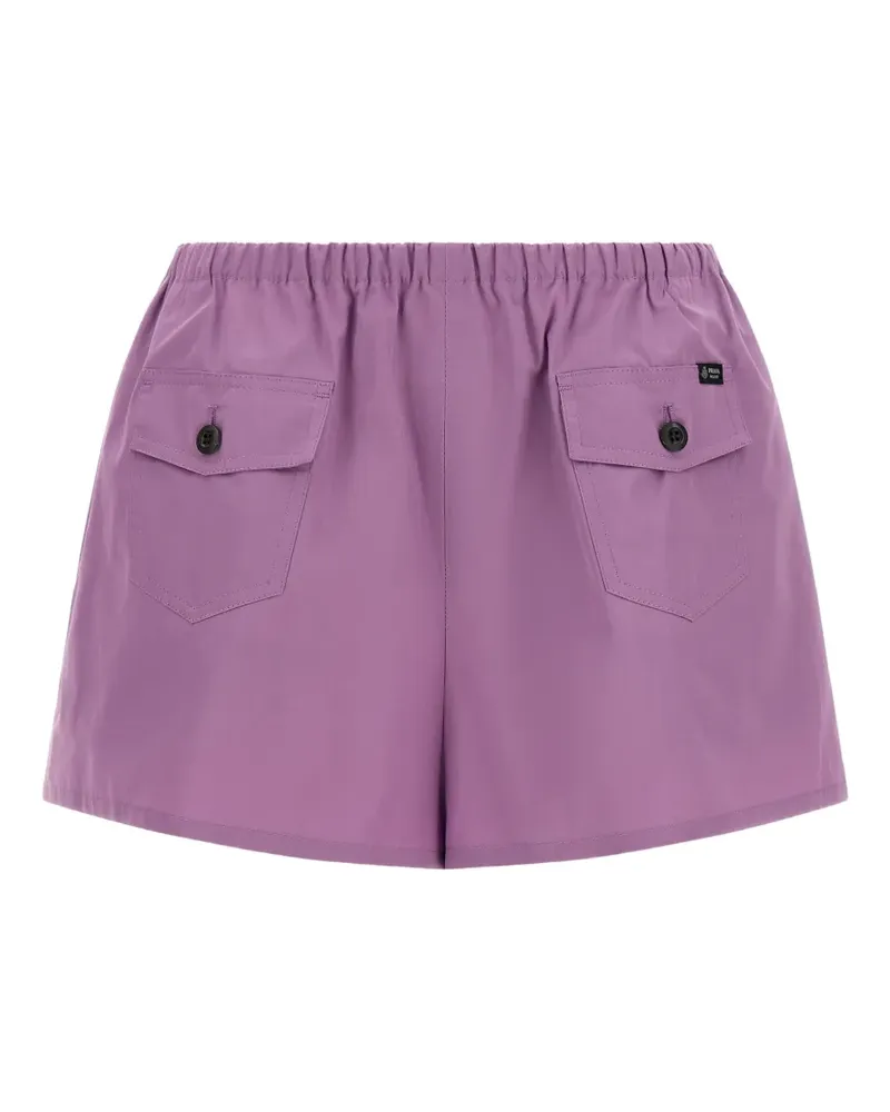 Prada elasticated-waistband pocket cotton shorts - Violett Violett