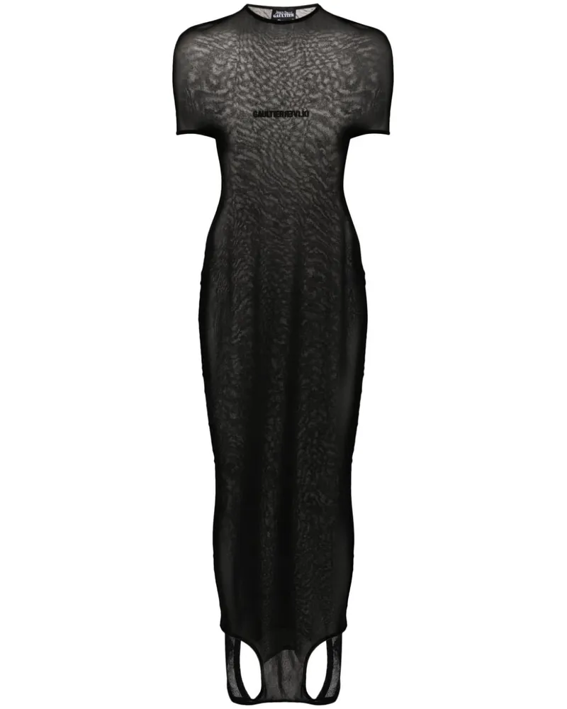 Jean Paul Gaultier x Shayne Oliver Maxikleid - Schwarz Schwarz