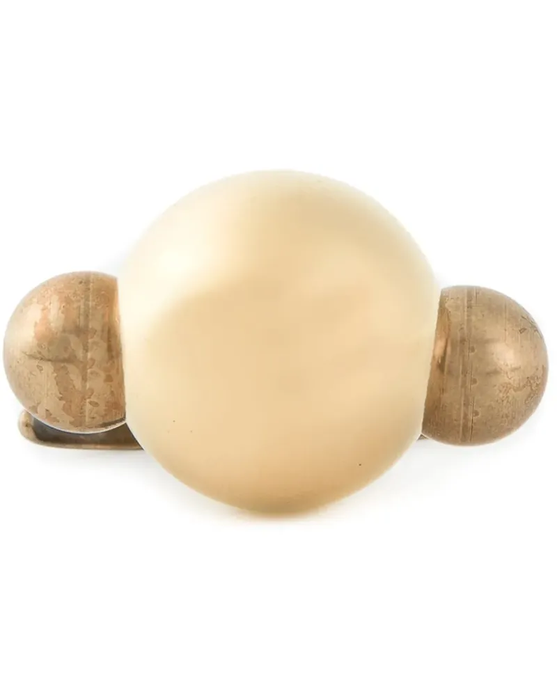 Lanvin round shape double ring - Metallic Metallic