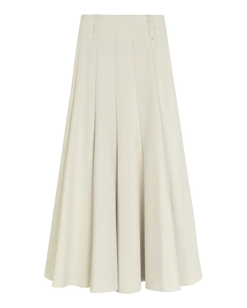 ALYSI pleated A-line midi skirt - Weiß Weiß