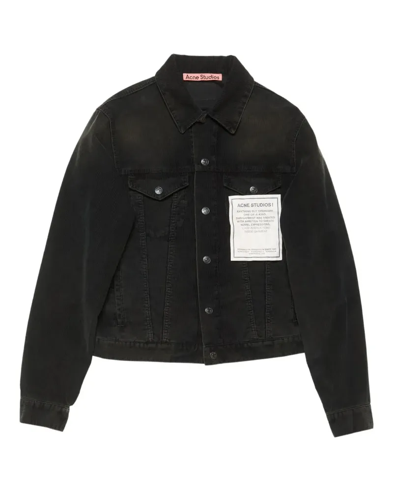 Acne Studios Geknöpfte Jeansjacke - Schwarz Schwarz