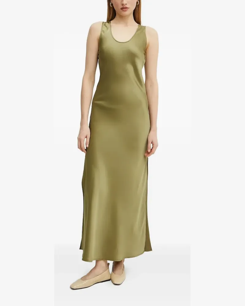 Silvian Heach Maxikleid mit seitlichem Schlitz - Grün Grün