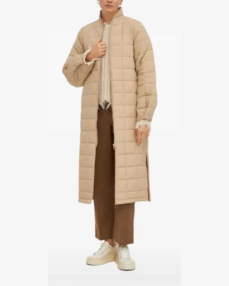 RAINS long-sleeve quilted jacket - Nude Nude