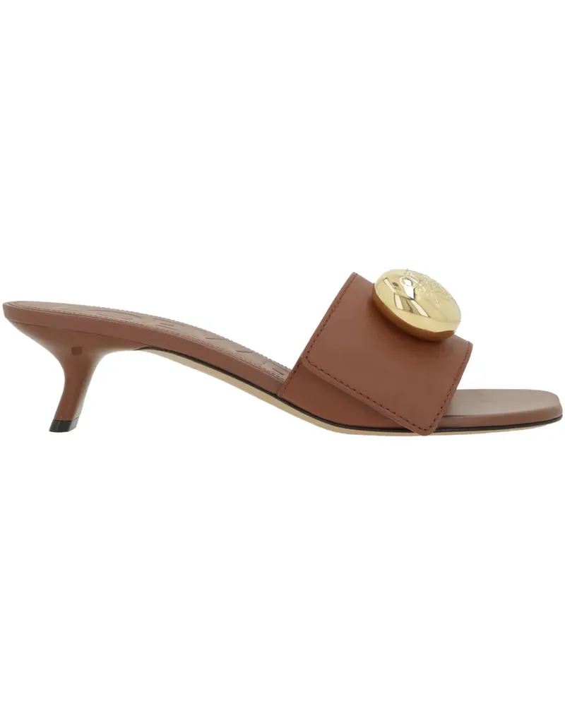 Loewe button heeled sandals - Braun Braun