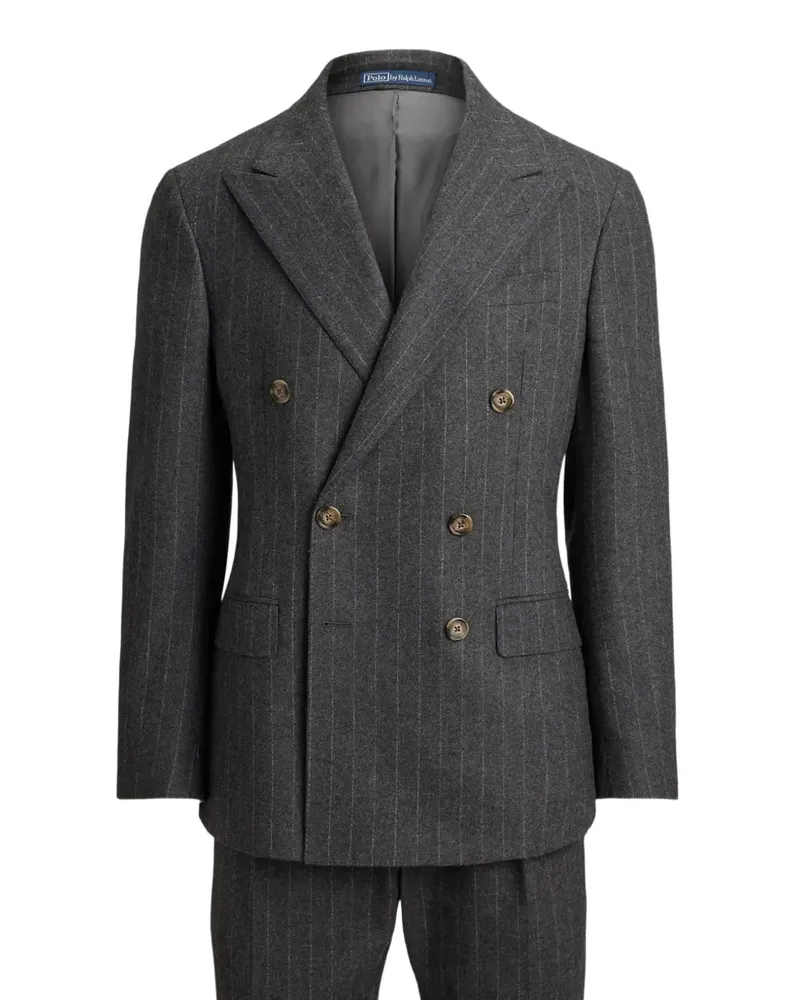 Ralph Lauren Doppelreihiger Anzug mit Nadelstreifen - Grau Grau