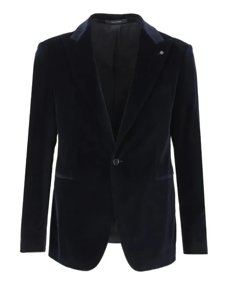 Tagliatore Blazer aus Samt mit steigendem Revers - Blau Blau