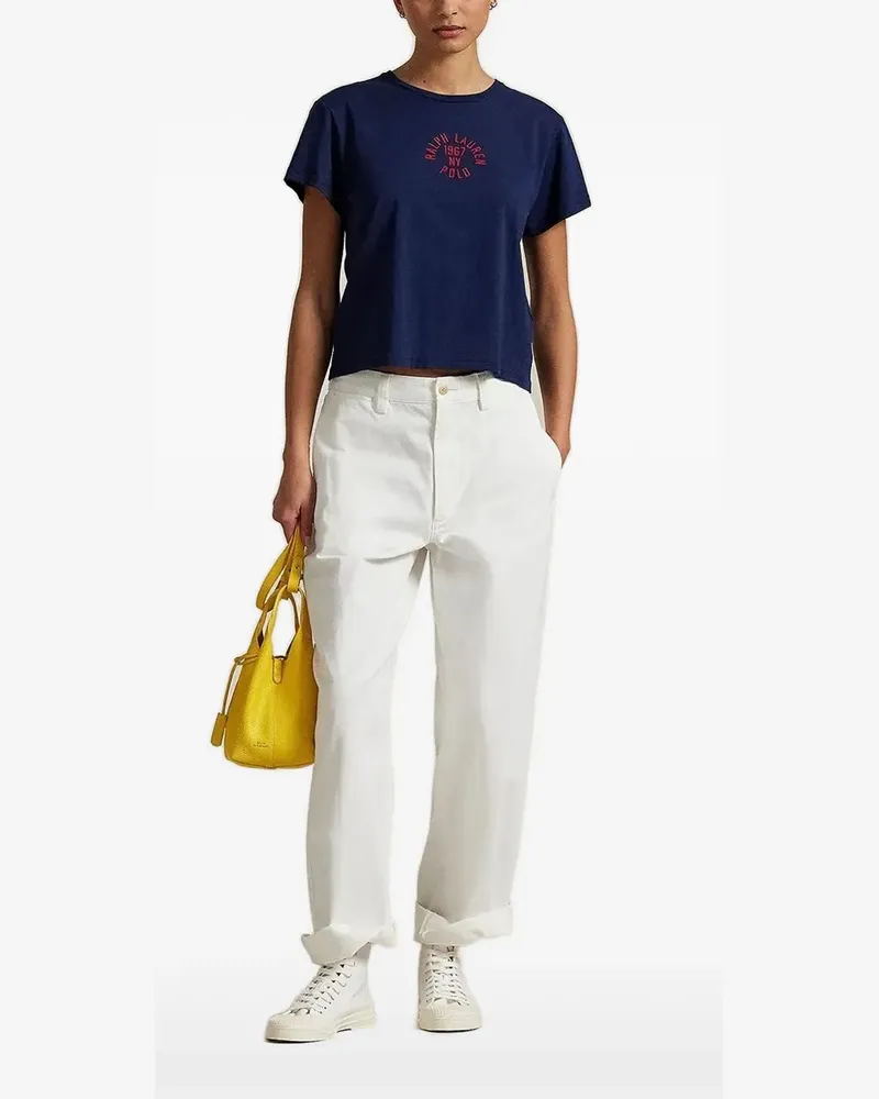 Ralph Lauren T-Shirt mit Logo-Stickerei - Blau Blau