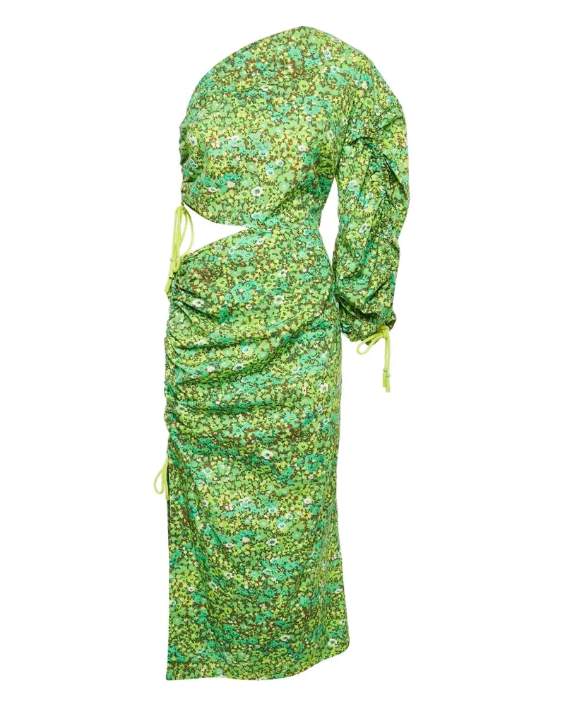 ALEMAIS Asymmetrisches Phyllis Midikleid - Grün Grün