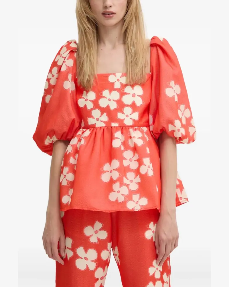 Stine Goya Bluse mit eckigem Ausschnitt - Rot Rot