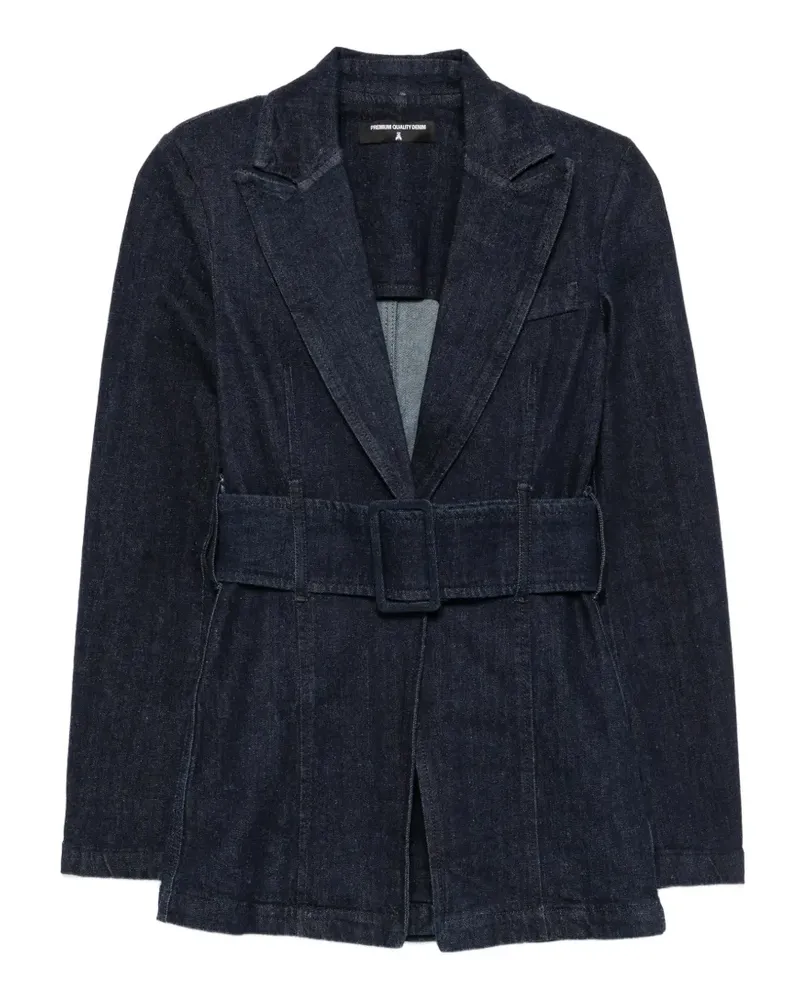 Patrizia Pepe belted denim blazer - Blau Blau