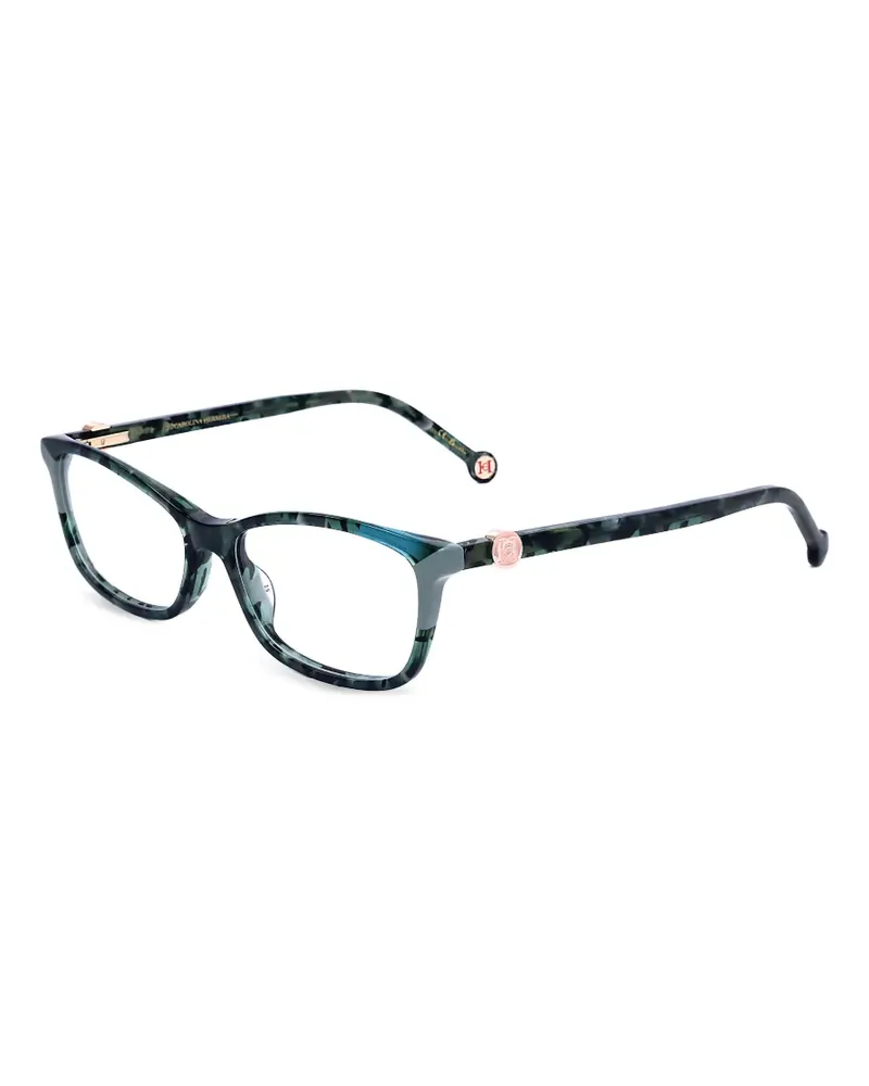 Carolina Herrera New York Eckige Brille in Schildpattoptik - Grün Grün