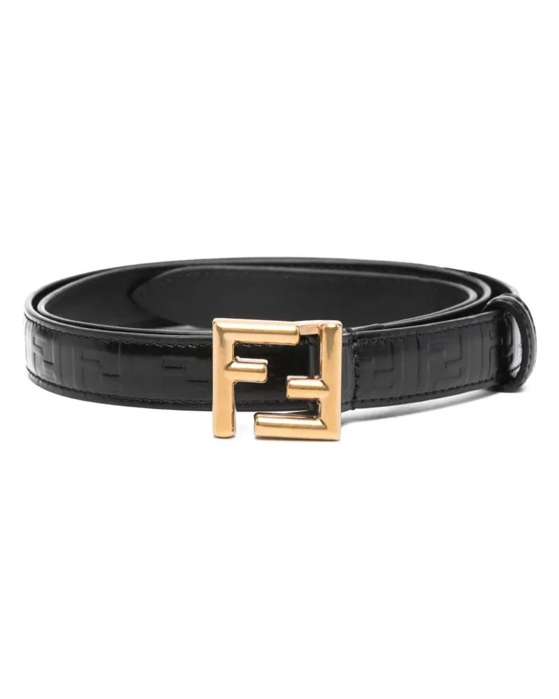 Fendi Portemonnaie mit FF-Prägung - Schwarz Schwarz