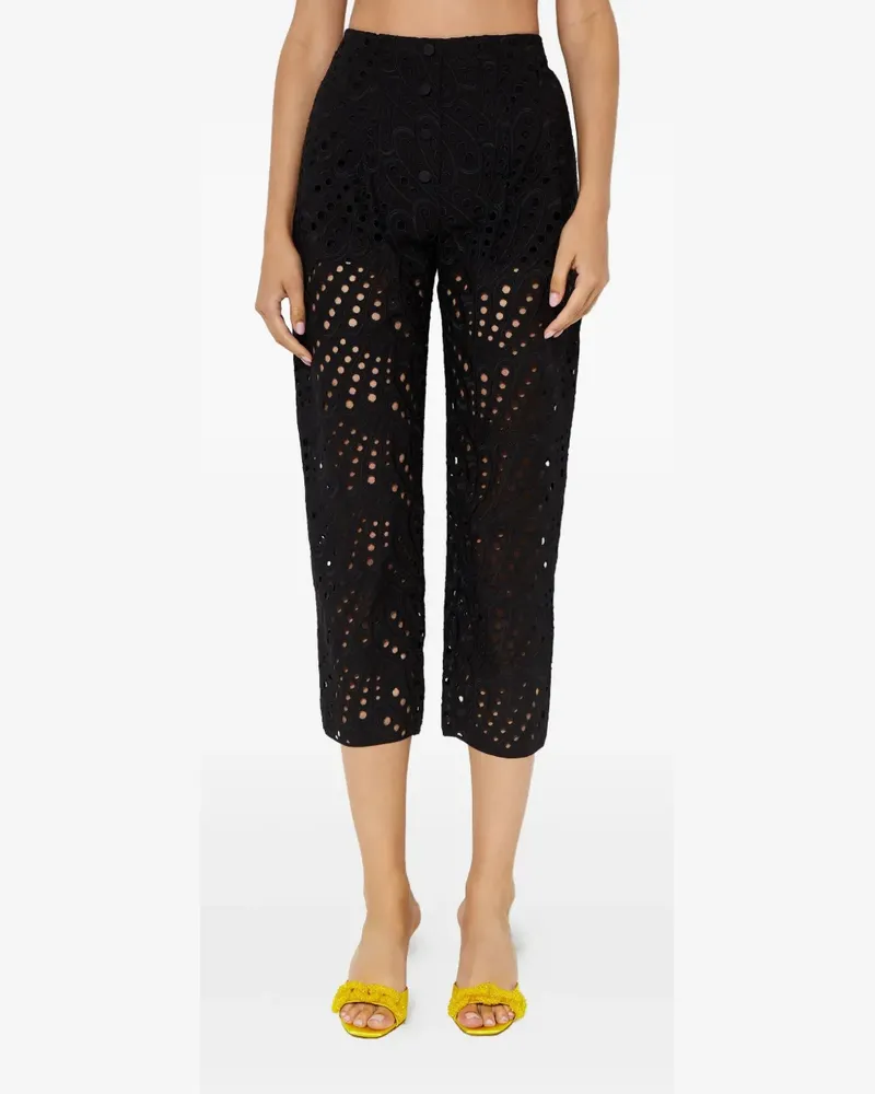 Charo Ruiz Simone embroidered trousers - Schwarz Schwarz