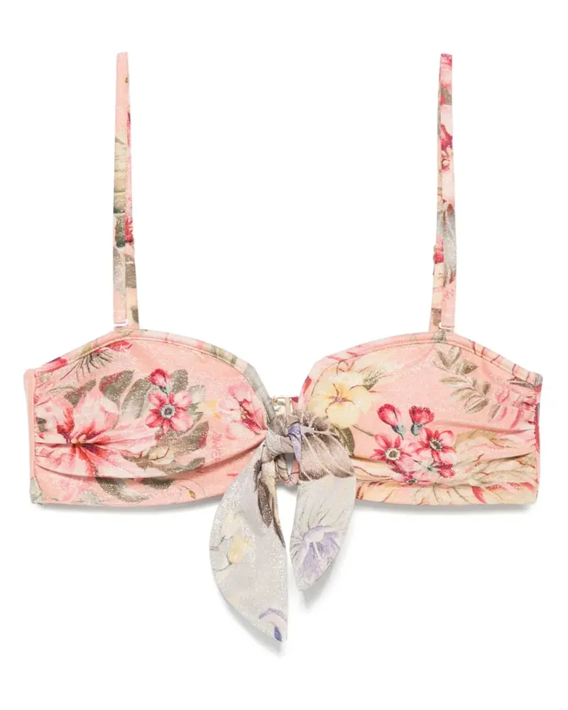 Zimmermann Bikinioberteil mit Blumen-Print - Rosa Rosa