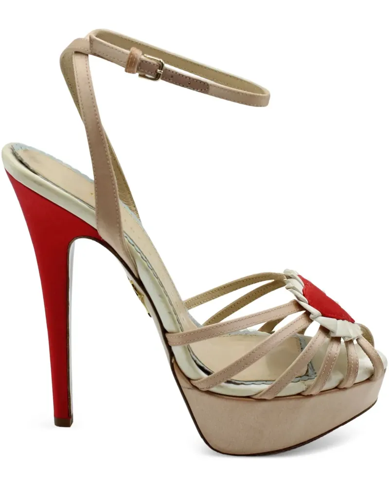 Charlotte Olympia Forever Plateau-Sandalen mit Herzverzierung 150mm - Nude Nude