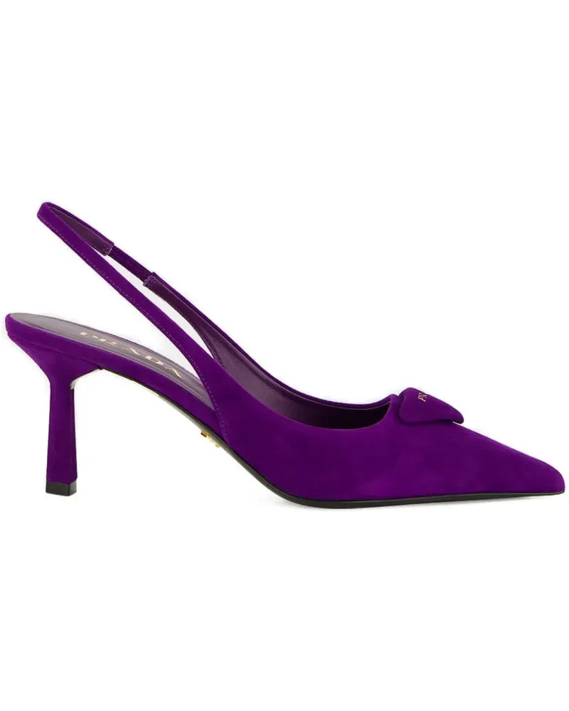 Prada Slingback-Pumps mit Triangel-Logo 70mm - Violett Violett