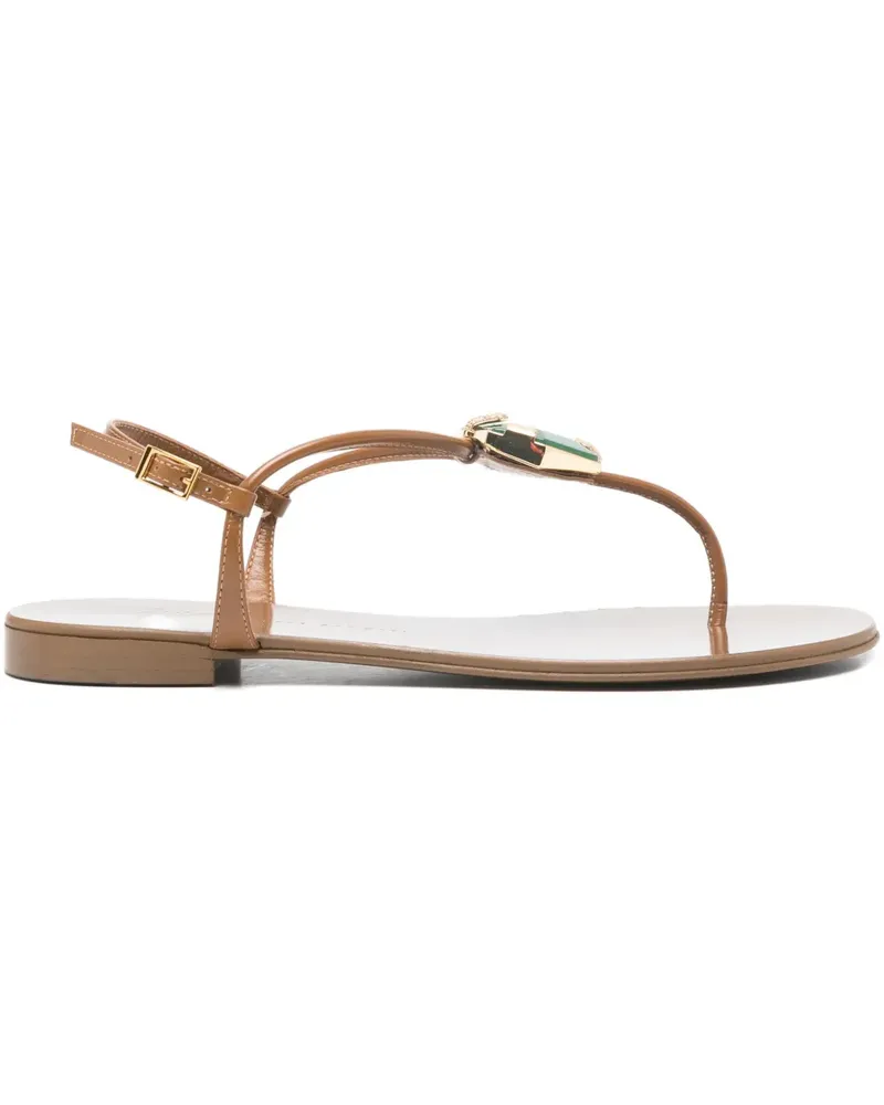 Giuseppe Zanotti leather sandals - Braun Braun
