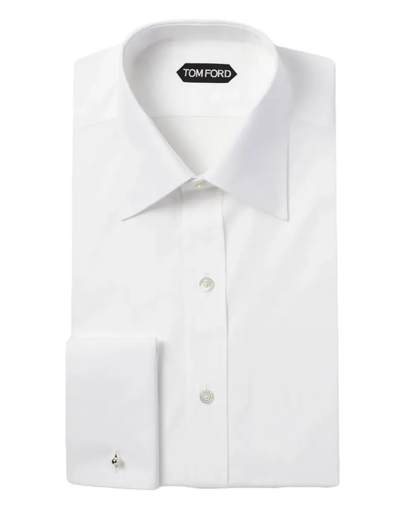 Tom Ford Hemd mit spitzem Kragen - Weiß Weiß